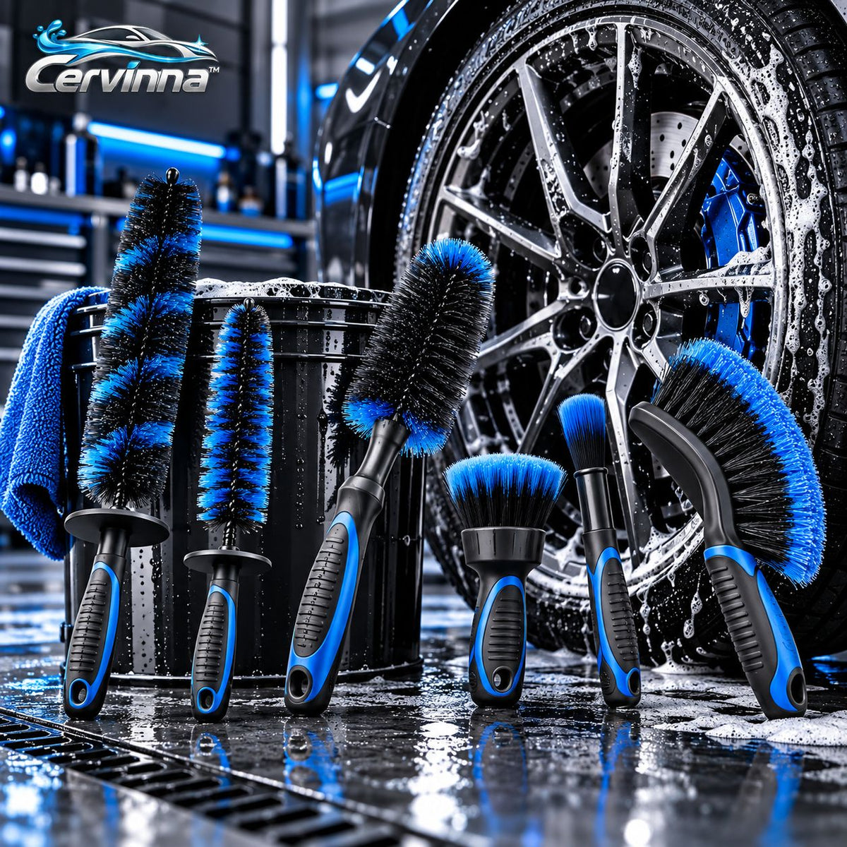 Wheel & Tire Cleaning Brush Kit