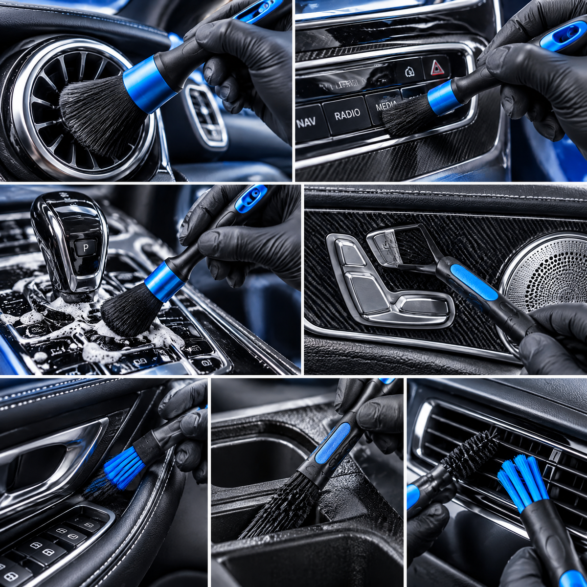Interior Detailing Brush Set