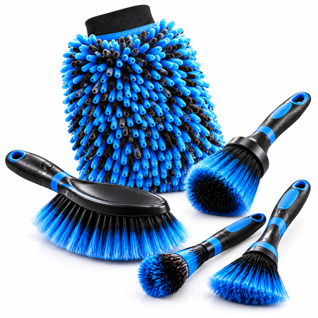 Car Wash Mitt & Soft Brush Set
