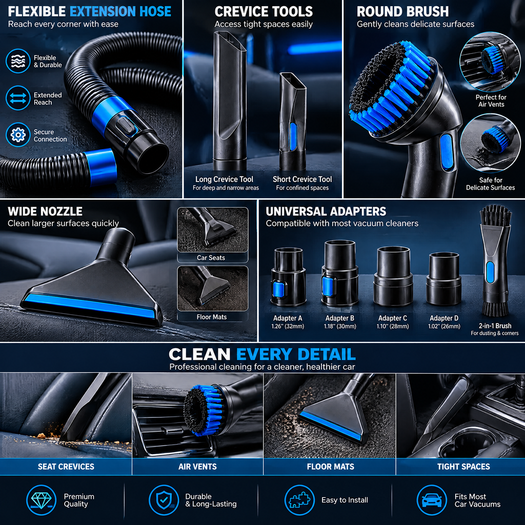 Car Vacuum Attachment Kit